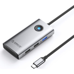 Orico Centrmezgls PW11-5P USB-C uz USB-A USB-C PD HDMI sadalītājs - pelēks