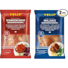 TULIP 600 g Grill Axe + 600 g Eisbein | Ready to Table-Cooked Vacuum Packed | Easy to Prepare in the Oven in Approx. 30-40 Minutes | Ham Ice Leg and Pork Knuckle without Cooling