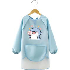WLDMI Painting Apron Long Sleeve Kids Painting Clothing Overalls Nursery Cartoon Art Apron