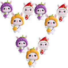 Lurrose 9 sets of rabbit picks fun craft made of wool felt needle felting material make yourself craft sets + for + children craft set for children tool DIY ornament material children supplies