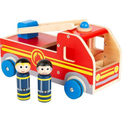 small Foot Large Wooden Fire Engine with Toy Figures and Movable Rescue Ladder, from 3 Years, 11456
