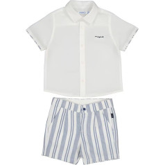 Mayoral Bermuda Linen Set for Baby Boys Navy Blue, Marine blue