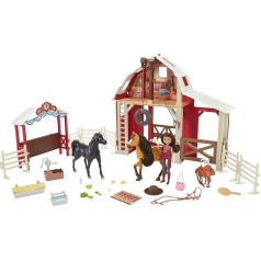 Dreamworks Spirit HDK57 Deluxe Riding Farm Play Set, Lucky Doll, Horse Sprit, Horse Figure, Stable, Outdoor Paddock and Accessories, from 3 Years