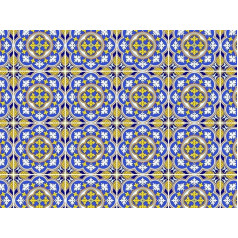 PENGO 20 x 1.4 m Futura Decorated PVC Tablecloth - Multicoloured