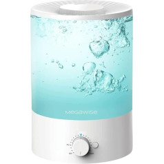 MegaWise 3.5L Cool Mist Humidifier - Ultrasonic Ultrasonic Evaporator for Baby Room, Bedroom and Office