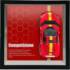 iCUANUTY Display Wall Board for Lego Speed Champions Ferrari 812 Competizione 76914 (without models), Adult Decorative Paintings, Gift Ideas for Lego Car Wall Mount Enthusiasts, 20.5 x 20.5 cm