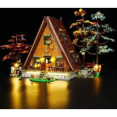 cooldac LED Light Kit for Lego 21338 Ideas A-Frame Cabin Model Kit, LED Lighting Set Compatible with Lego 21338 (Only Lights, Not Lego Models)