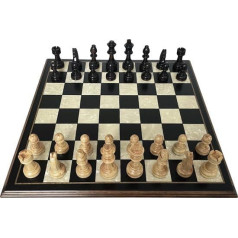 Handmade Wooden Chess Board with Wooden Chess Pieces Chess Game Chess Game Deluxe Edition 40 x 40 cm