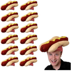 Hot Dog Hat Costume Accessory Headwear Takeaway Junk Food Costume 12 Pcs