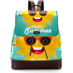 Personalisierte Schultaschen Büchertaschen für Teenager Hello Summer, Mehrfarbig, 27x12.3x32cm, Rucksack Rucksäcke