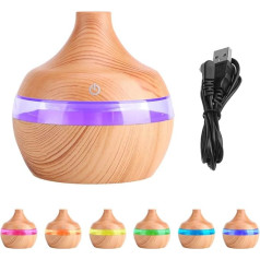 Humidifier Aroma Diffuser Aromatherapy Device USB Light LED Light Wood Grain for Baby Nursery Home Office