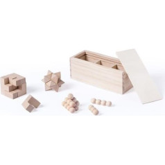 DISOK 10er-Set mit 3 Spielen zur Geschenkbox aus Holz, günstige und originelle Geschicklichkeitsspiele, Kindergeburtstag, Details für Kinder
