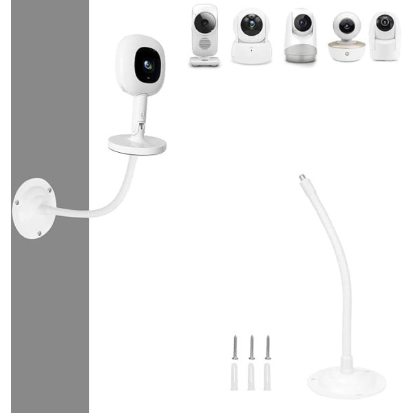 Baby Monitor Wall Mount Bracket Compatible with Nanit Pro Smart Baby Monitor and Flex Stand, 1/4