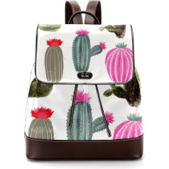 Personalisierte Schultaschen Büchertaschen für Teenager, Kaktus, niedlich, Mehrfarbig, 27x12.3x32cm, Rucksack Rucksäcke