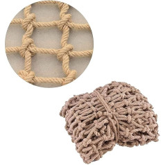 Kletternde Gurtbänder Schnur-Kletternetz, Frachtnetz, Spielplatz, Frachtseil, Leiternetz for Hängematten-Zaun-Dekoration Gewebtes Trenngitter Sisalseil Zaungeflecht(4 * 7m)