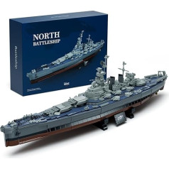Nifeliz North Battleship Building Blocks Ships for Adults, Military Model Kit Battleship USS for Building and Displaying, Gift for Military Enthusiasts Men (1701 Pieces, NF10280)