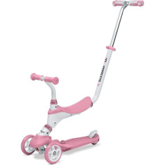 Mondo On&Go Scribble Scooter for Kids 5-in-1 - Scooter with Seat, Soft Rubber Pedals and Large Scooter with 3 Wheels for Kids - Age 1 to 5 Years | Max 50 kg - Colour Pink 28575