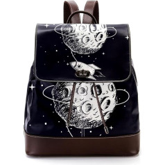 Space Cosmonaut süße personalisierte Schultaschen Büchertaschen für Teenager, Mehrfarbig, 27x12.3x32cm, Rucksack Rucksäcke