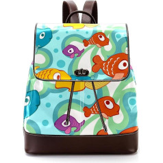 Fish Ocean Personalisierte Schultaschen Büchertaschen für Teenager, mehrfarbig