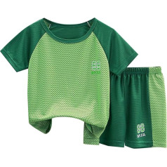Clothing Sets for Boys - Summer Casual Two-Piece Outfit Baby Cotton Short Sleeve T-Shirt and Shorts Hawaiian Shirt and Shorts Set Sportswear Tracksuit for Boys and Girls 1-7 Years