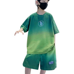 Clothing Sets Boys Summer Outfit 2-Piece Baby Cotton T-Shirt and High Waist Shorts Sports Tops Sports Trousers Casual Children's Clothing Two Pieces for Christening Birthday Party Wedding