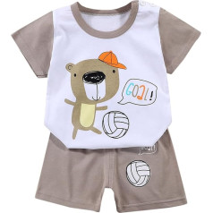 Unisex Children's Clothing Set - Children's Boys Gentleman Suits Baby Cotton Short Sleeve T-Shirt Tops & Casual Shorts Long Sleeve Shirt Braces Trousers Short Sleeve Lightweight Beach for 2-8 Years