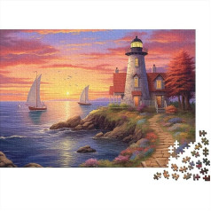Wooden Jigsaw Puzzles for Adults 1000 Piece Coastal Lighthouses Jigsaw Puzzles for Adults Jigsaws 1000 Pieces for Adults Challenging Game 1000 Pieces (75 x 50 cm)