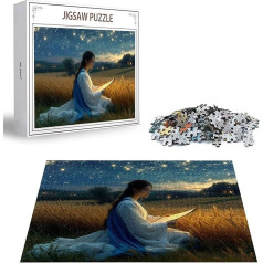 Puzzle Weizenfeld Puzzle 5000 Teile, Holzpuzzle Erwachsene, Mehrfarbig Holzpuzzle, Klassische Puzzles Frau Wooden Jigsaw für Erwachsene Und Kinder 14 Jahren, Geschenke Home Wand Dekor 156x105cm D-348