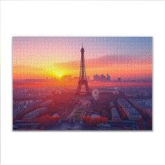 Puzzle 2000 Teile Paris Turm Puzzle Erwachsene Anspruchsvoll, Klassische Holzpuzzle Erwachsene, Puzzlespiele für Die Ganze Familie, Wooden Jigsaw Puzzel ab 14 Jahre für Junge Mädchen für Geschenke H-4