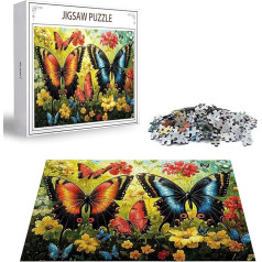 Puzzle 2000 Teile Schmetterling Puzzle Erwachsene, DIY Groß Puzzelmatten, Holzpuzzle für Erwachsene und Kinder ab 12 Jahren Wooden Jigsaw Blume Geschicklichkeitsspiel für Die Ganze Familie D-210