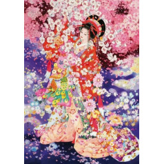 Japanisches Frauenkunst-Poster-Puzzle, 1000 Teile, Puzzle für Erwachsene, Familien-Dekompressionsspiele, Xq29Zy, 50 x 70 cm