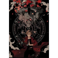 Puzzle 1000 Teile Japanisches Anime-Poster „Full Metal Alchemys“ für Erwachsene und Familien, Dekompressionsspielzeug, Xq407Zy, 50 x 70 cm