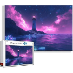Puzzle Leuchtturm Landschaft 4000 Teile Groß XXL 140x87 cm, Jigsaw Art Impossible Erwachsene Anspruchsvoll, Klassische Jigsaw Erwachsene, Junge, Mädchen, Geschicklichkeitsspiel für Familie R-9
