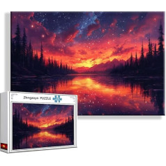 Puzzle Fantasie Landschaft 5000 Teile Groß XXL 156x105 cm, Jigsaw Art Impossible Erwachsene Anspruchsvoll, Klassische Jigsaw Erwachsene, Junge, Mädchen, Geschicklichkeitsspiel für Ganze Familie P-7