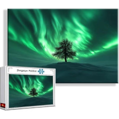 Puzzle Aurora Landschaft 1500 Teile Groß XXL 87 x 57 cm, Jigsaw Art Impossible Erwachsene Anspruchsvoll, Klassische Jigsaw Erwachsene, Junge, Mädchen, Geschicklichkeitsspiel für Die Ganze Familie A-6