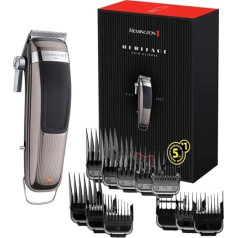 Remington HC9100 Professional Retro Hair Trimmer (High-Quality Stainless Steel Blades with Adjustable Blades and 11 Comb Attachments and Storage Bag, Mains / Battery Operated / Lithium Battery)