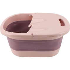 Fußweicheimer, Massage Acupoint Collapsible Foot Soak Badewanne Vielseitig für Schlafsaal (Rot)