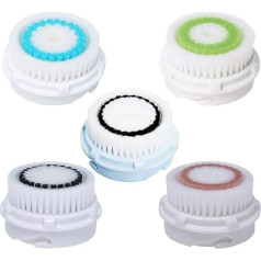 Poweka Replacement Brush Heads Compatible with Clariso-nic MIA & MIA 2 PRO PLUS Face Massager, Facial Cleanser, Brush Head for Pore Care, Pack of 5