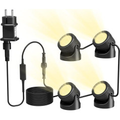 PChero Pond Lighting LED Underwater Lighting Spotlight Pool Lighting Underwater Light IP68 Waterproof Pond Light for Pool Pond Garden Tree Indoor Outdoor Decoration