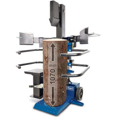 Scheppach Compact 8T wood splitter standing, 7.95 tonnes splitting force 230 V 3150 W, metre wood up to 1070 mm / max. diameter 350 mm, swivelling table for short wood, hardwood and softwood, incl.