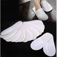 KENANLAN 10 Pairs Hotel Slippers, Guest Slippers Set, Disposable Slippers, Spa Hotel Slippers, Unisex Non-Slip Slippers, Spa Slippers Shoes for Home, Spa, Hotel, Party, Travel