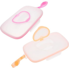 2 Pcs Wiping Cloth Holder - Wiping Dispenser - Wet Wipe Holder Baby Wipes Dispenser Housing Wiping Travel Towels Portable Mop Dispenser Wet Wipes Silica Gel