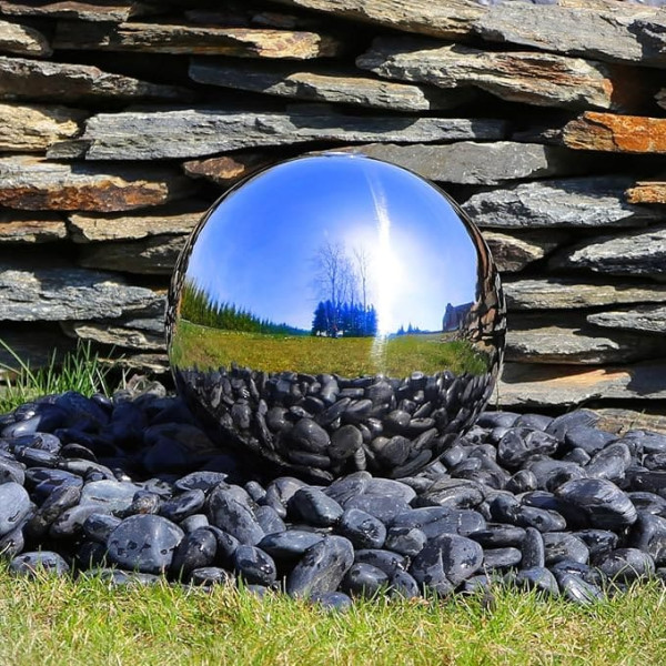 Stainless Steel Ball Elaborately Polished 30 cm for Fountain Garden Fountain Decorative Fountain Water Feature