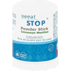 SweatStop Powder Stick Foot Powder Pen 60 g with Cinnamon & Menthol for Dry Feet Foot Powder Against Foot Sweat & Odour on the Feet Skin Colour