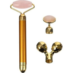 1 Set Jade Face Facial Jade Roller Natural Jade Roller Walker Massage Roller Face Roller Golden