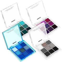 Healvian 4 Stück Lidschatten-palette Lidschattenplatte Lidschatten-glitter-palette Frauen Augen-make-up-palette Grüner Lidschatten Textmarker Lidschattenpalette Bunt Augen Makeup Plastik