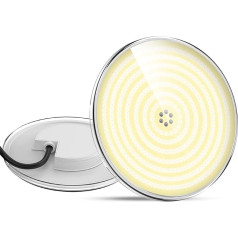 LyLmLe Resin Filled LED Pool Lighting, PAR56 35 W Ultra Flat Pool Headlight (Replaces 300 W Halogen Lamps), Swimming Pool LED Lamp, 2800 lm, 140° Beam Angle, IP68 Waterproof, 12 V AC/DC, 3000 K