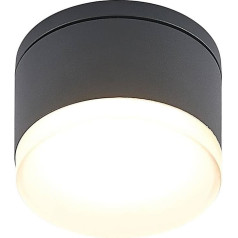 Lindby Mathea LED Ceiling Lights (Splash-Proof (Modern) in Black Aluminium (1 Bulb) – Outdoor Light for Garden, Patio, Balcony & Home Ceiling Light