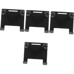 FRCOLOR 4 Stück Haartrocknerhalter Diffusoraufsatz Reiniger Föhnbürste Fön Tür Sauger Aufhänger Luft Haartrocknerdüse Diffusor-haartrockner Salon Badezimmerhaken Aluminiumlegierung Black