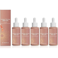 Zeria Sunless Tanning Drops, Tanning Drops, Natural Increase Melanin for Face and Body, Liquid Tanning Drops (Pack of 5)